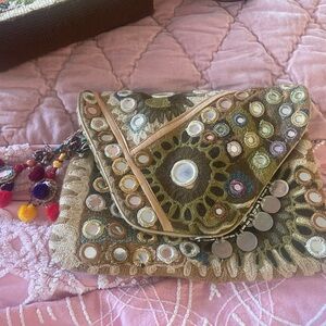 Tylie Malibu Embroidered Multicolor Women's Clutch